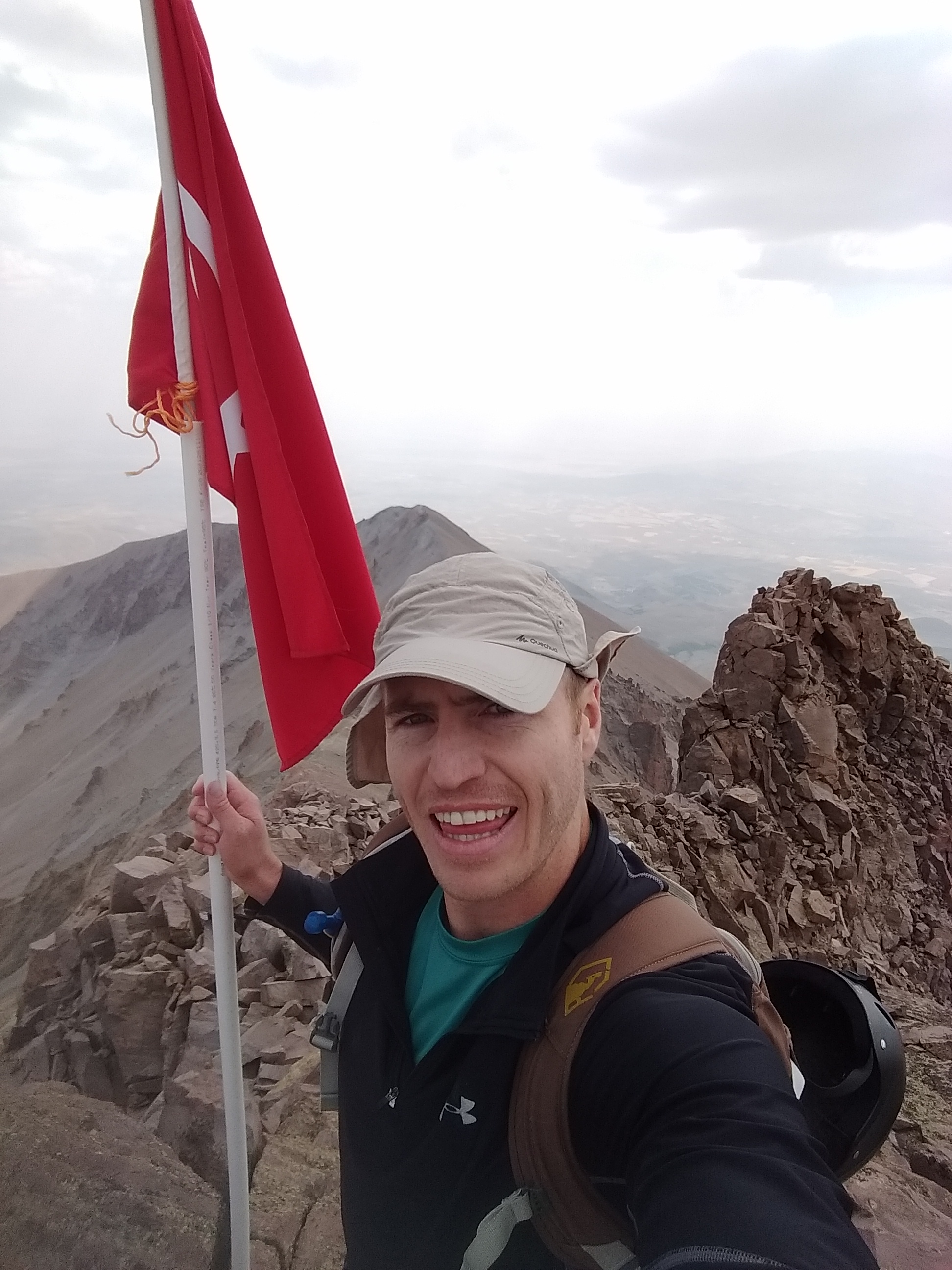 Summit with Turkish Flag Erciyes